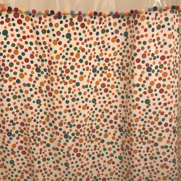 πΎπHost PickπΎπPomPom Colorful Shower Curtainπ - Picture 7 of 7